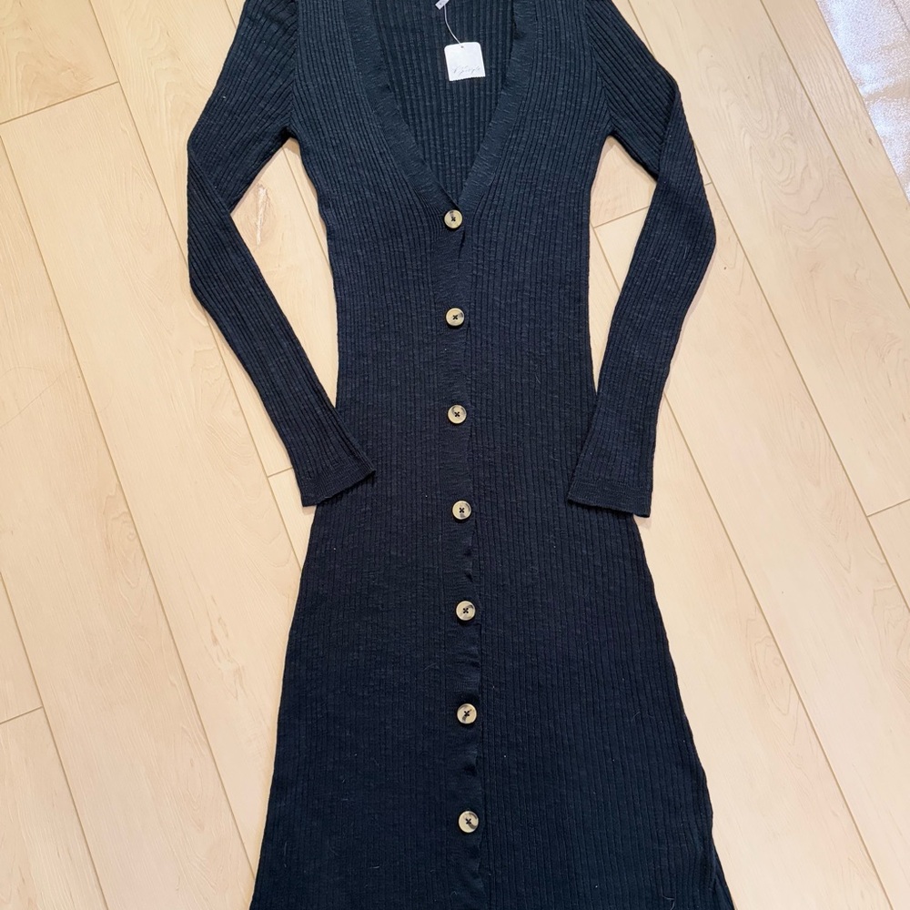 free people black date night cardi BNWT - Picture 5 of 12